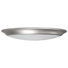 16 Watt LED Disk Ceiling Light - 10 Inch Round - 1300 Lumens - Color Selectable 30K/40K/50K - 120V - Brushed Nickel Finish - Dimmable