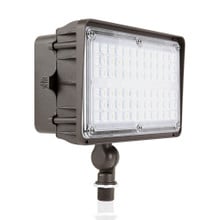 45 Watt LED Landscape Flood Light - Knuckle Mount - 5500 Lumens - 3000K Soft White - 120-277V - Bronze Finish