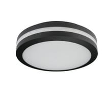 Black Outdoor Wet Location LED Bulkhead Light - Ceiling or Wall Mount - UL Listed - 14 Watt - 1400 Lumens - 4000K