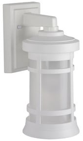 Milano Incandescent Small Polycarbonate Wall Light - White Finish - UL Listed Wet