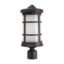Milano Incandescent Polycarbonate Post Light - Bronze Finish - UL Listed Wet