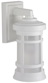 Milano LED Small Polycarbonate Wall Light - White Finish - UL Listed Wet - 13 Watt - 1280 Lumens - 4000K Cool White