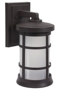 Milano LED Large Polycarbonate Wall Light - Bronze Finish - UL Listed Wet - 13 Watt - 1280 Lumens - 4000K Cool White