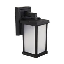 Napoli LED Large Polycarbonate Wall Light - Black Finish - UL Listed Wet - 13 Watt - 1280 Lumens - 4000K Cool White