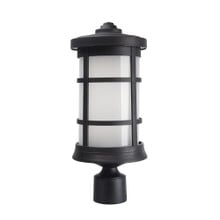 Milano LED Polycarbonate Post Light - Black Finish - UL Listed Wet - 13 Watt - 1140 Lumens - 3000K Soft White