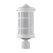 Milano LED Polycarbonate Post Light - White Finish - UL Listed Wet - 13 Watt - 1140 Lumens - 3000K Soft White