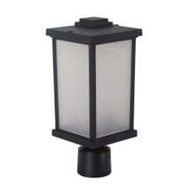 Napoli LED Polycarbonate Post Light - Black Finish - UL Listed Wet - 13 Watt - 1280 Lumens - 4000K Cool White