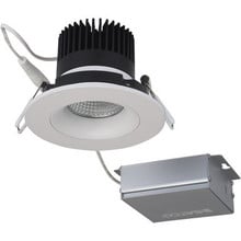 3.5 Inch LED Gimbal Round Downlight - White - 12 Watt - 850 Lumens - Color Temerature Selectable 2700K/3000K/3500K/4000K/5000K - 120V - Dimmable - Recessed Can Not Required