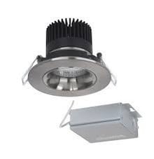3.5 Inch LED Gimbal Round Downlight - Brushed Nickel - 12 Watt - 850 Lumens - Color Temerature Selectable 2700K/3000K/3500K/4000K/5000K - 120V - Dimmable - Recessed Can Not Required