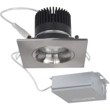 3.5 Inch LED Gimbal Square Downlight - Brushed Nickel - 12 Watt - 850 Lumens - Color Temerature Selectable 2700K/3000K/3500K/4000K/5000K - 120V - Dimmable - Recessed Can Not Required