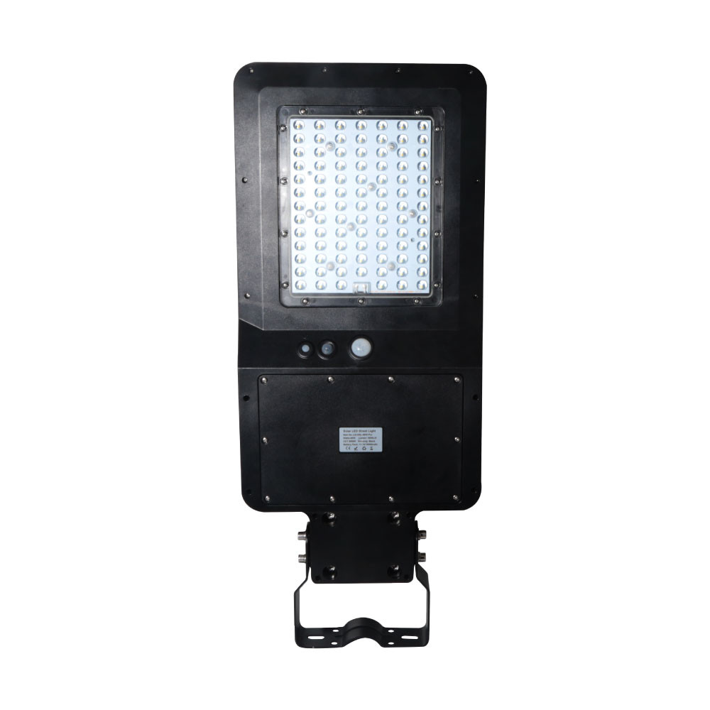 Commercial LED Solar Street Light Outdoor PIR Sensor Dusk-to-Dawn Lamp Remote US 
