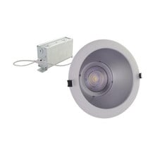 4 Inch LED Commercial Downlight - Selectable 8.5/11/14.5 Watt - 600-1020 Lumens - Color Selectable 27K/30K/35K/40K/50K - 120V - New Construction Plate Included - Narrow 40 Degree Beam