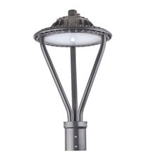 LED Post Light - Selectable 35/50/75 Watt - 3900-9700 Lumens - Color Selectable 30K/50K - 120-277V - Black - Fits Up to 3 Inch Pole Top