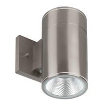 15 Watt LED Sconce Cylinder - 1200 Lumens - Color Selectable 30K/40K/50K - 120V - Brushed Nickel Finish - Dimmable Down Light
