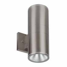 30 Watt LED Sconce Cylinder - 2400 Lumens - Color Selectable 30K/40K/50K - 120V - Brushed Nickel Finish - Dimmable Up/Down Light