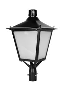 LED Decorative Post Light with Photocell- 30 Watt - 3600 Lumens - 5000K Daylight - 120-277V - Bronze - Fits Up to 3 Inch Pole Top