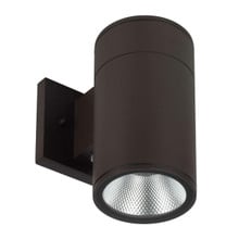 15 Watt LED Sconce Cylinder - 1200 Lumens - Color Selectable 30K/40K/50K - 120V - Bronze Finish - Dimmable Down Light