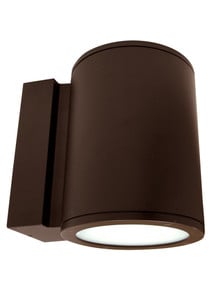 8 Inch LED Cyinder Sconce - 40 Watt - 3200 Lumens - Color Selectable 30K/40K/50K - 120V - Bronze Finish - Dimmable Up/Down Light