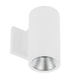 9 Watt LED Sconce Cylinder - 650 Lumens - Color Selectable 30K/40K/50K - 120V - White Finish - Dimmable Down Light
