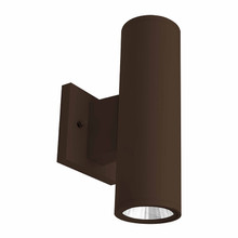 12 Watt LED Sconce Cylinder - 800 Lumens - Color Selectable 30K/40K/50K - 120V - Bronze Finish - Dimmable Up/Down Light