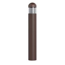 LED Bollard Light with Louver Reflector and Dome Head - Watt Selectable 12/16/22W - Color Selectable 30K/40K/50K - Bronze Finish