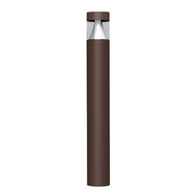 LED Bollard Light with Cone Reflector and Flat Head- Watt Selectable 12/16/22W - Color Selectable 30K/40K/50K - Bronze Finish