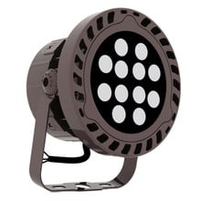 RGBW Color Changing LED Flood Light Bronze Round Fixture 36W App Controlled