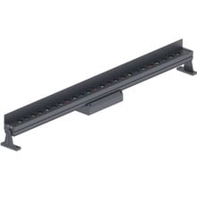 RGBW Color Changing LED Flood Light Black Linear Fixture 72 Watt App Controlled With Half Glare Shield