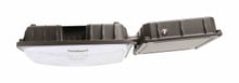 Square LED Canopy Light With Emergency Battery Back-Up - Watt Selectable 60W/47W/36W/24W Ceiling or Conduit Mount - Up To 8000 Lumens - Color Selectable 30K/40K/50K - 120-277V - Bronze