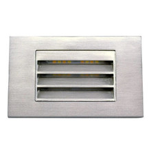 LED Step Lights - 5W - 12V - Color Tempurature Selectable 30K/40K/50K - Louvered Style - Recess Mount - Brushed Nickel Finish