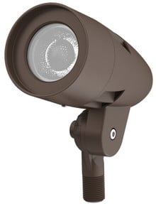 LED Adjustable Spot Light With Photocell - Wattage Selectable 5W/10W/15W - 120-277V - Color Temperature Selectable 30K/40K/50K  - Knuckle Mount - Bronze Finish