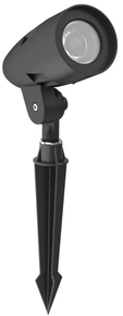 LED Adjustable Spot Light With Photocell - Wattage Selectable 3W/6W/12W - 12V - Color Temperature Selectable 30K/40K/50K  - Knuckle/Stake Mount - Black Finish