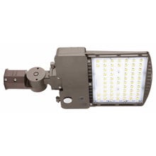 LED Parking Lot Area Light - Watt Selectable - 60/90/120/140W - Color Selectable 30K/40K/50K - 23000 Max Lumens - Slipfitter Mount W/ Motion Sensor