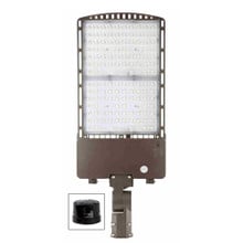 LED Parking Lot Area Light - Watt Selectable - 120/180/240/300W - Color Selectable 30K/40K/50K - 45000 Max Lumens - Slipfitter Mount W/ Photocell W/ Motion Sensor