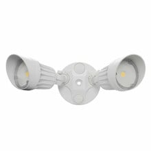 2-Head LED Security Light - 20 Watt - 1900 Max Lumens - 120V - Color Selectable 30K/40K/50K - White