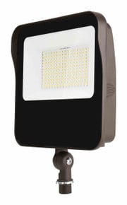 LED Landscape Floodlights - 65 Watt  9400 Lumens - 5000K Daylight - Knuckle Mount - Bronze Finish - No Photocell