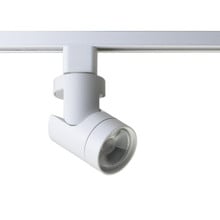 Barrel Style LED Track Head Only  - White Finish - 24 Degree Beam - 1020 Lumens - 3000K Soft White - 12 Watt - Dimmable - 3 Contact Halo Style