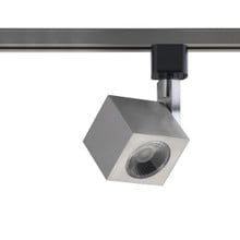 Square Style LED Track Head Only  - Brushed Nickel - 24 Degree Beam - 1020 Lumens - 3000K Soft White - 12 Watt - Dimmable - 3 Contact Halo Style