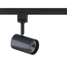 Small Cylinder Style LED Track Head Only  - Black Finish - 24 Degree Beam - 1020 Lumens - 3000K Soft White - 12 Watt - Dimmable - 3 Contact Halo Style