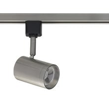 Small Cylinder Style LED Track Head Only  - Brushed Nickel - 36 Degree Beam - 1020 Lumens - 3000K Soft White - 12 Watt - Dimmable - 3 Contact Halo Style