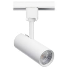 Commercial Style LED Track Head Only  - White Finish - 24 Degree Beam - 600 Lumens - 3000K Soft White - 10 Watt - Dimmable - 3 Contact Halo Style