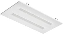 2X4 LED Drop In T-Bar Light - With Motion Sensor - 60W - 120-277V -  Color Temperature Selectable 30K/35K/40K/50K - Frosted Lens - Dimmable - White Finish