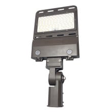 LED Outdoor Flood Light - Selectable 100/150/180 Watt - Slipfitter Mount - 15600-25000 Lumens - Color Selectable 30K/40K/50K - 120-277V - Bronze Finish
