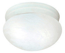 2 Light - 10" - Flush Mount - Medium Alabaster Mushroom