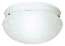 2 Light - 12" - Flush Mount - Large Alabaster Mushroom