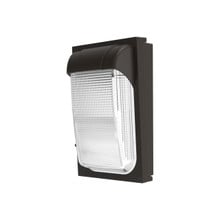 TWX LED Size 1 WallPack, LED, Adjustable Light Output, 5000K, 120-277V, Textured Dark Bronze