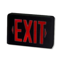 Black Cast Aluminum Exit Sign With Red Letters - 1 Sided