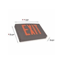Black Cast Aluminum Exit Sign With Red Letters - 2 Sided
