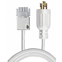 Cord Set-NEMA L7-15P Twist-lock 277V, Type SJT White Cord, 18/3 6FT Standard, with Modular Plug to Attach to Fixture