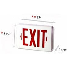 White Cast Aluminum Exit Sign With Green Letters - 1 Sided 264